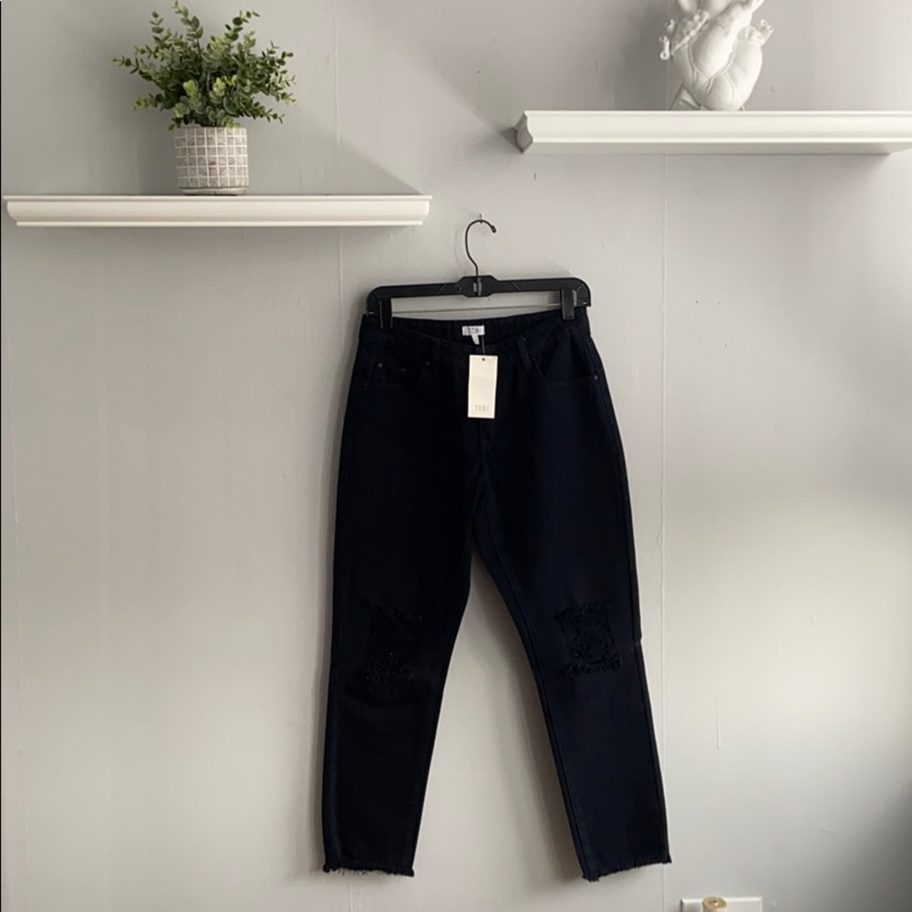 Mid Rise Ripped Tobi Jeans